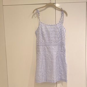 Madewell, blue gingham dress. Size 10